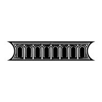 Stylized Archway Ornament, Geometric , Vintage Aesthetic vector