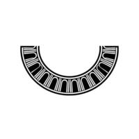 Geometric Deco Crescent, Minimalist vector