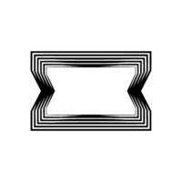 Geometric Gradient Frame, Modern Abstract, Stripes vector