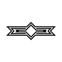 Geometric Starburst, Minimalist , Modern Emblem, Outline vector