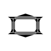 Geometric Temple Frame, Art Deco Style vector