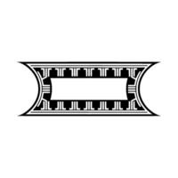 Art Deco Scroll Ornament, Geometric, Pattern vector