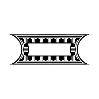 Art Deco Scroll Ornament, Geometric, Pattern