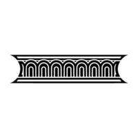 Art Deco Column Border, Geometric Ornamentation, Ornament vector