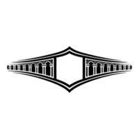Geometric Archway, Minimalist Emblem, Architectural Silhouette vector