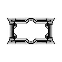 Art Deco Frame, Elegant Ornament, Vintage, Classical vector
