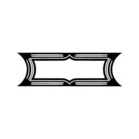 Geometric Deco Frame, Subtle Gradient, Minimalist, Minimalism vector