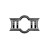 Geometric Arch Emblem, Vintage Style, Minimalist vector
