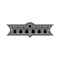 Art Deco Gothic Arch Ornament, Elegant Border vector