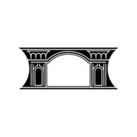 Art Deco Archway, Minimalist Silhouette, Elegant Gateway vector