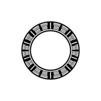 Geometric Circle Frame, Minimalist , Circular Motif, Ornament vector
