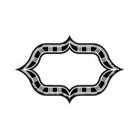 Art Deco Ornament Border, Elegant Frame vector