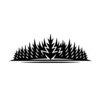 Minimalist Pine Forest Emblem, Rustic Silhouette vector