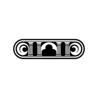 Ancient Scroll Emblem, Classical , Minimalist vector