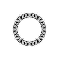 Circular Keyboard Frame, Minimalist vector