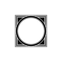 Geometric Circle Frame, Vintage Aesthetic, Minimalist vector