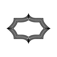 Art Deco Geometric Frame, Elegant Outline, Minimalist vector