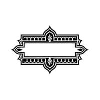 Art Deco Frame, Elegant Ornament, Vintage Border, Minimalist vector