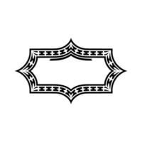 Geometric Tribal Frame, Elegant Border vector