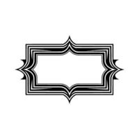 Geometric Wave Frame, Minimalist, Abstract vector