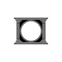 Geometric Circle Frame, Minimalist , Classic Elegance vector