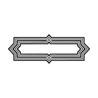 Geometric Deco Frame, Layered Lines, Minimalist - Pattern vector