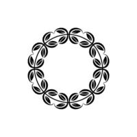 Elegant Botanical Wreath, Vintage , Circular Ornament vector