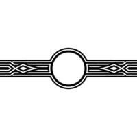 Art Deco Border Element, Geometric Ornamentation, Circular Motif vector