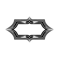 Geometric Deco Frame, Gradient Black White, Elegant Border vector