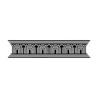 Art Deco Geometric Border, Streamlined , Elegant Ornamentation vector
