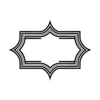 Geometric Star Frame, Minimalist , Elegant Border - Outline vector