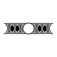 Geometric Moon Border, Art Deco Style vector