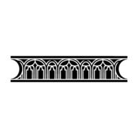 Gothic Arch Ornament Border, Elegant Element vector