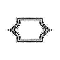 Geometric Deco Frame, Elegant Outline, Minimalist, Monotone vector