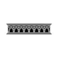 Gothic Arch Ornament Border, Vintage Element vector