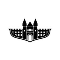 Fortress Silhouette, Emblemic , Protective Symbol vector