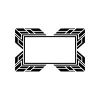 Geometric Deco Frame, Minimalist , Modern Element vector
