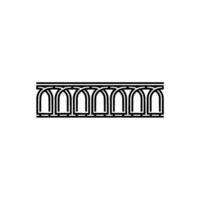 Architectural Arch Motif, Minimalist , Linear Pattern vector