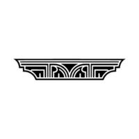 Art Deco Ornament, Geometric Border, Vintage, Linear vector