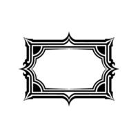 Intricate Black Frame, Elegant Border, Vintage vector
