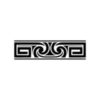 Geometric Celtic Border, Intricate Black, Pattern vector