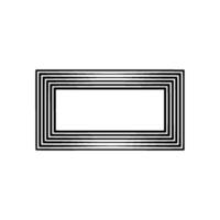 Geometric Layered Frame, Minimalist vector