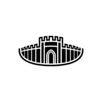 Minimalist Fortress Emblem, Protective Symbol vector