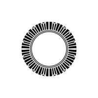 Geometric Circle Frame, Minimalist , Circular Motif, Retro vector