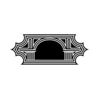 Art Deco Archway Emblem, Elegant Geometric vector