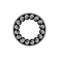 Circular Celtic Wave Pattern, Minimalist vector