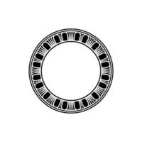 Geometric Circle Frame, Art Deco Style, Minimalist, Border vector
