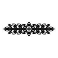 Elegant Botanical Border, Vintage Element, Leaf vector