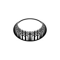 Minimalist Forest Ring, Symbolic Growth Serenity vector