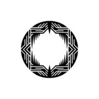 Geometric Tribal Emblem, Modern Abstract - Circular vector